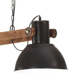 vidaXL Iluminación-Lámpara colgante industrial 25 W negra 109 cm E27