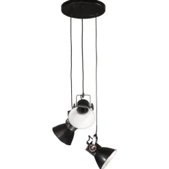 vidaXL Iluminación-Lámpara colgante negra 25 W E27 30x30x100 cm