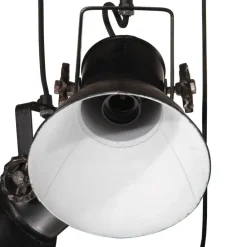 vidaXL Iluminación-Lámpara colgante negra 25 W E27 30x30x100 cm