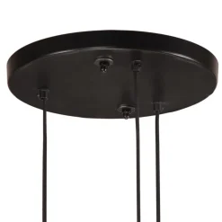 vidaXL Iluminación-Lámpara colgante negra 25 W E27 30x30x100 cm
