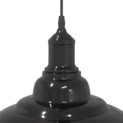 vidaXL Lámpara colgante regulable en altura E27 Ø 31cm Negro brillante Outlet