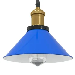 vidaXL Iluminación-Lámpara colgante regulable en altura E27 oscuro brillante Ø22cm