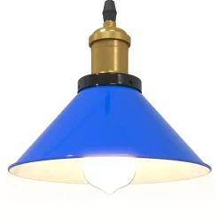 vidaXL Iluminación-Lámpara colgante regulable en altura E27 oscuro brillante Ø22cm