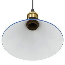 vidaXL Iluminación-Lámpara colgante regulable en altura E27 oscuro brillante Ø22cm