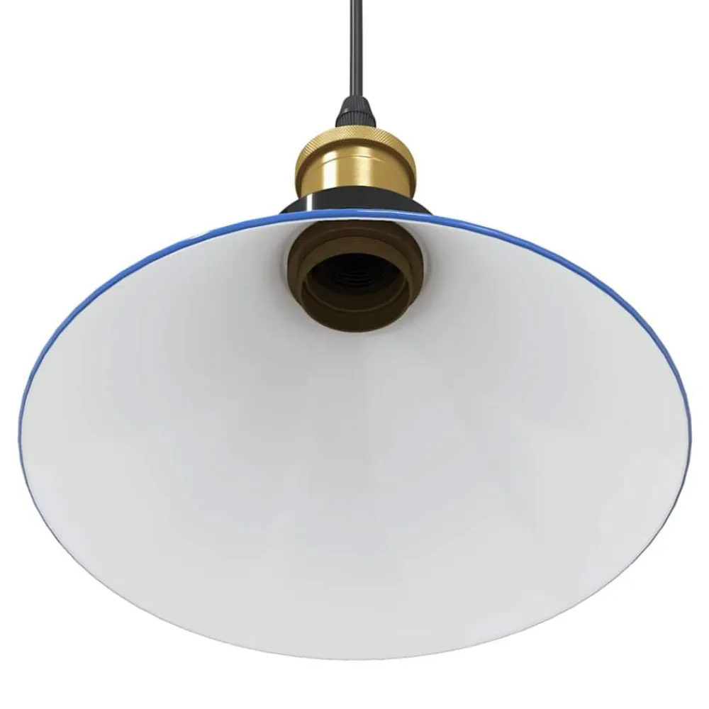 vidaXL Iluminación-Lámpara colgante regulable en altura E27 oscuro brillante Ø22cm