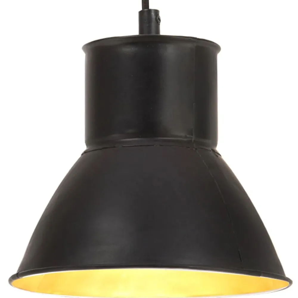 vidaXL Lámpara colgante redonda negra 25 W 17 cm E27 Negro Best