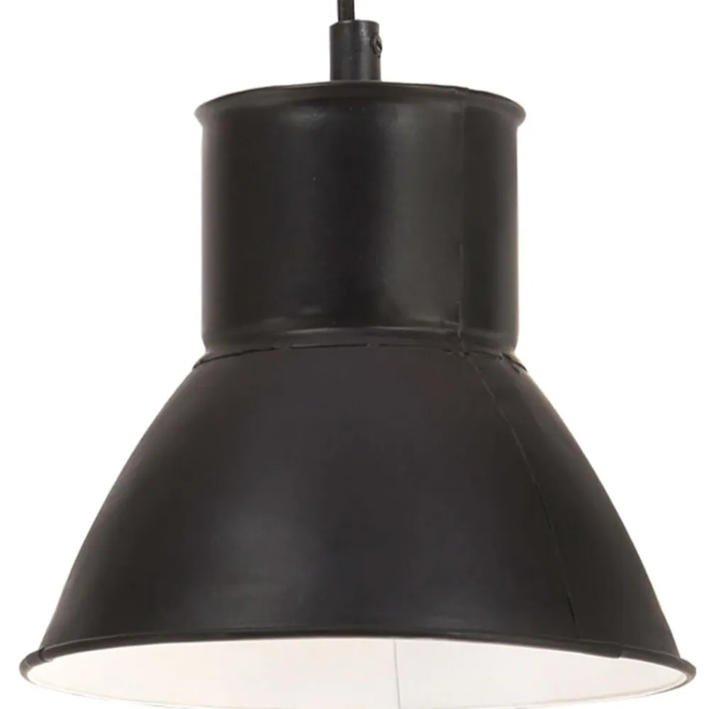vidaXL Lámpara colgante redonda negra 25 W 17 cm E27 Negro Best