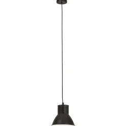 vidaXL Lámpara colgante redonda negra 25 W 17 cm E27 Negro Best