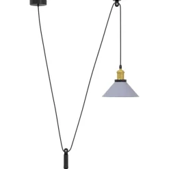 vidaXL Iluminación-Lámpara colgante regulable en altura E27 Ø 22cm