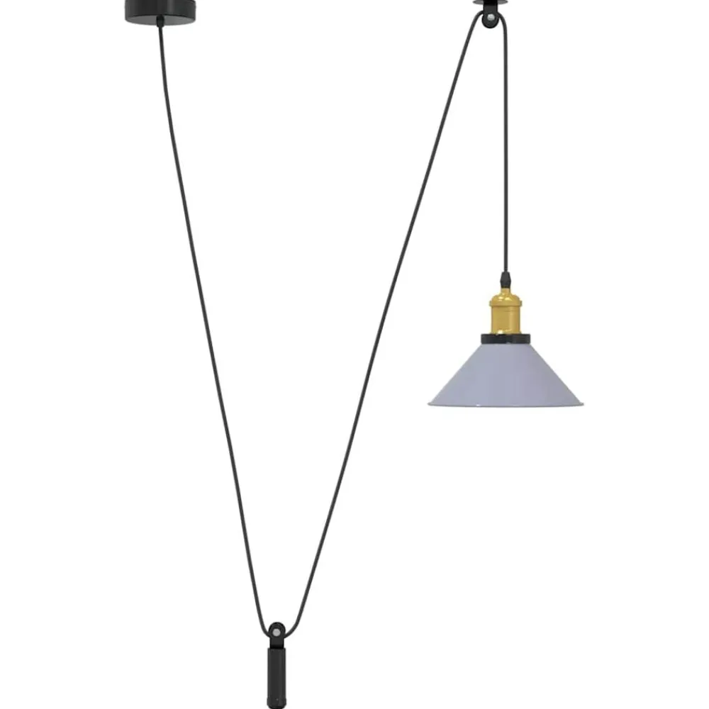 vidaXL Iluminación-Lámpara colgante regulable en altura E27 Ø 22cm