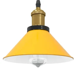 vidaXL Lámpara colgante regulable altura E27 Ø 22cm Amarillo brillante Sale