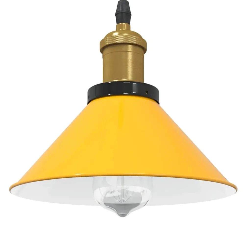vidaXL Lámpara colgante regulable altura E27 Ø 22cm Amarillo brillante Sale