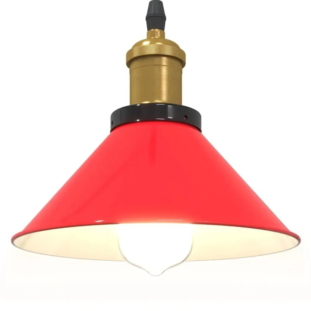 vidaXL Lámpara colgante regulable en altura E27 Ø 22cm Rojo brillante Best
