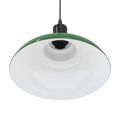vidaXL Lámpara colgante regulable en altura E27 Ø 31cm Verde brillante Online