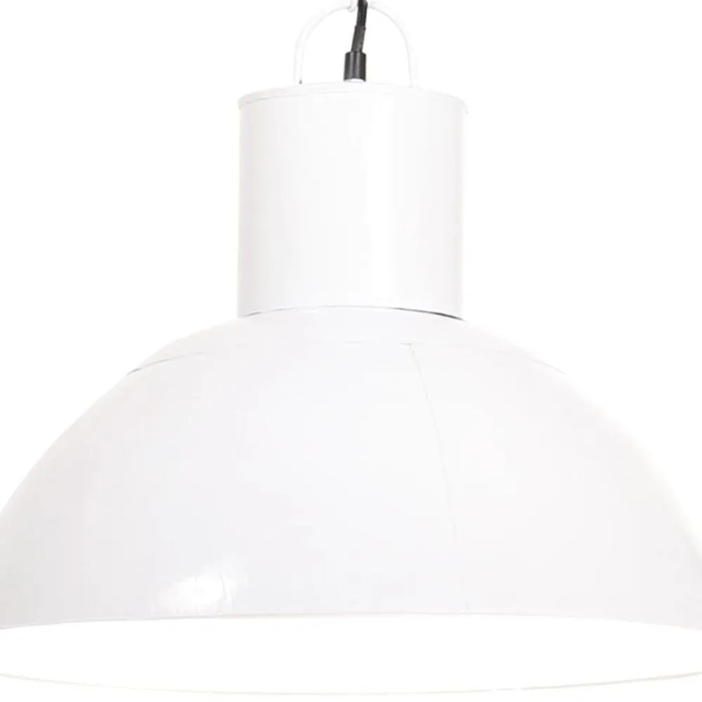 vidaXL Iluminación-Lámpara colgante redonda 25 W blanca 48 cm E27