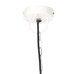 vidaXL Iluminación-Lámpara colgante redonda 25 W blanca 48 cm E27