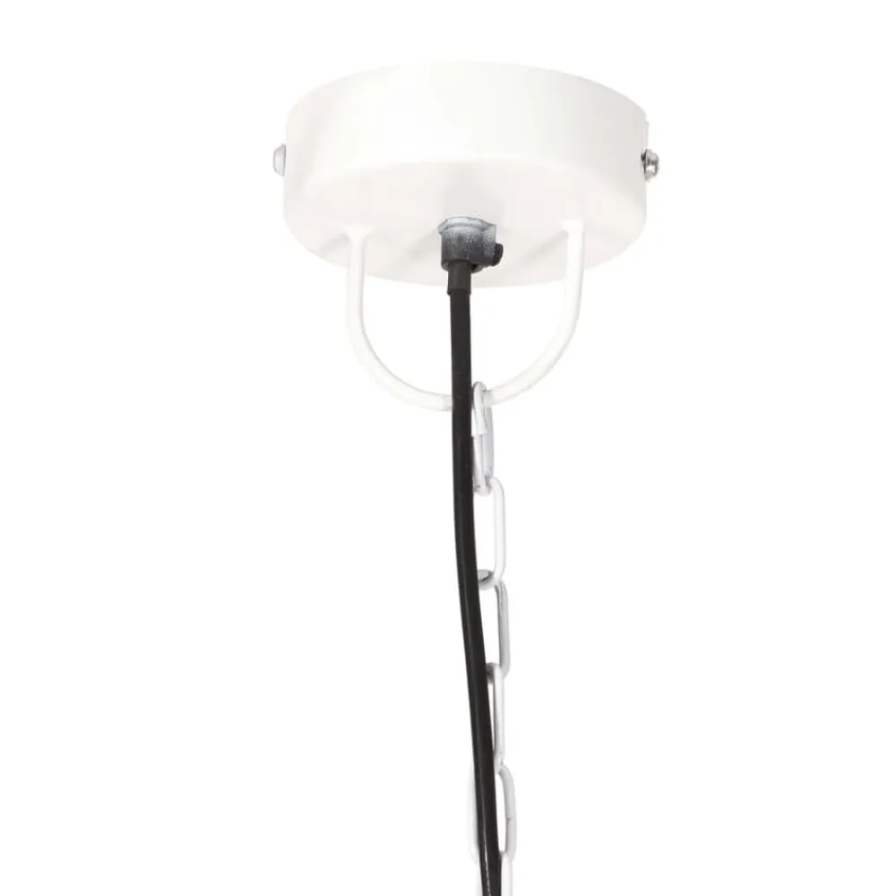 vidaXL Iluminación-Lámpara colgante redonda 25 W blanca 48 cm E27