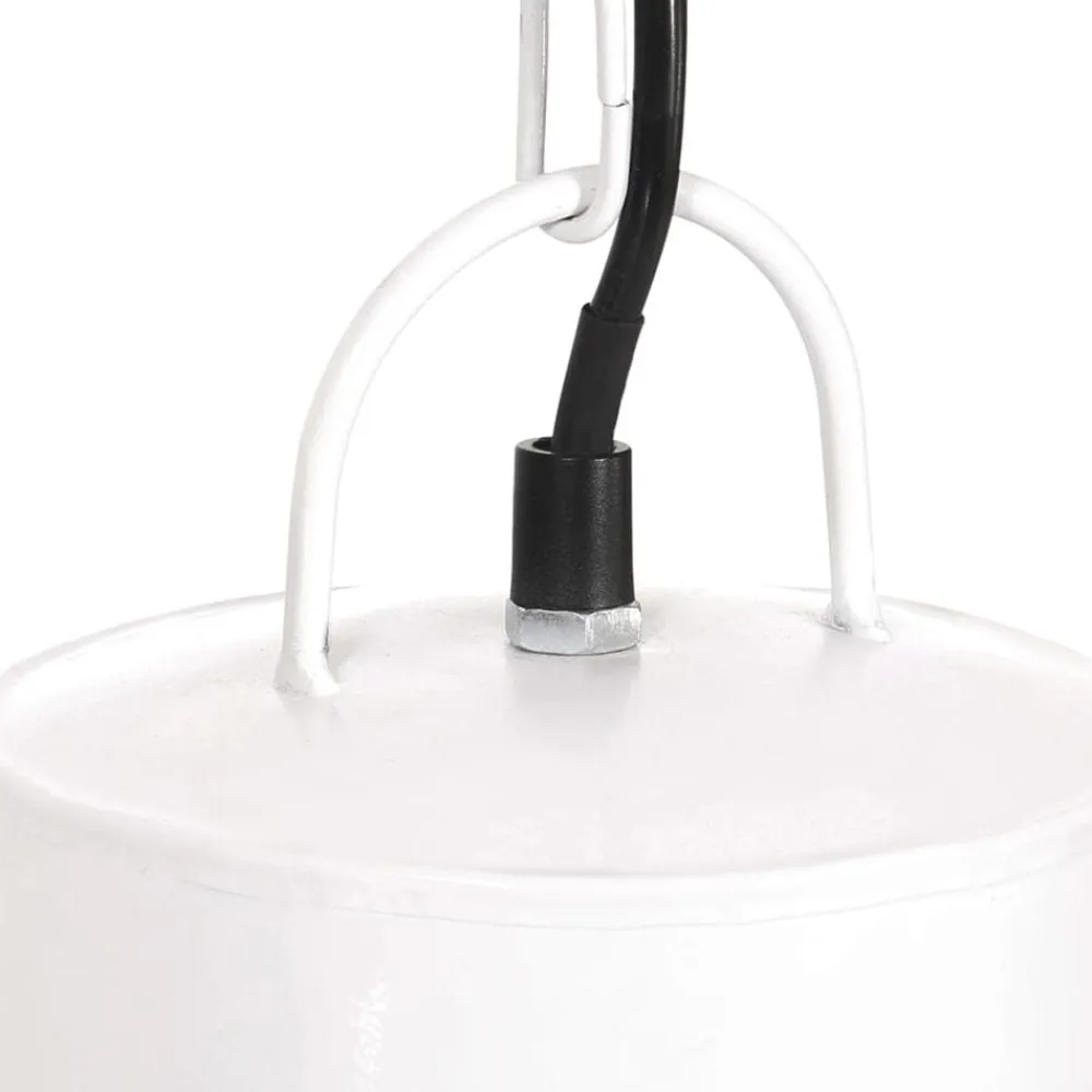 vidaXL Iluminación-Lámpara colgante redonda 25 W blanca 48 cm E27