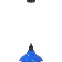 vidaXL Iluminación-Lámpara colgante regulable en altura E27 oscuro brillante Ø31cm