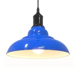 vidaXL Iluminación-Lámpara colgante regulable en altura E27 oscuro brillante Ø31cm