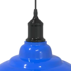 vidaXL Iluminación-Lámpara colgante regulable en altura E27 oscuro brillante Ø31cm