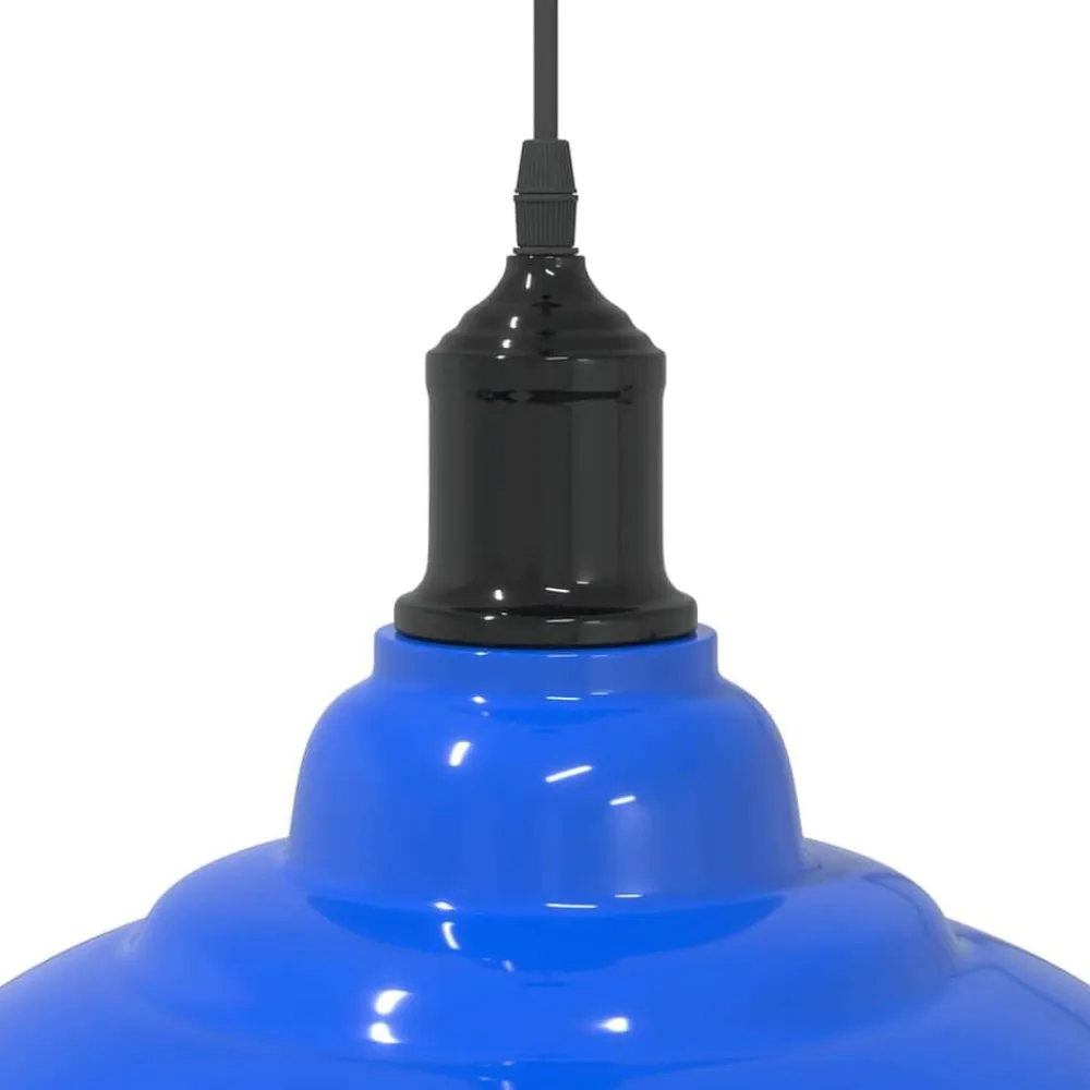 vidaXL Iluminación-Lámpara colgante regulable en altura E27 oscuro brillante Ø31cm