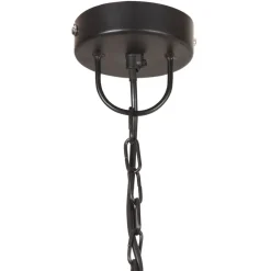 vidaXL Iluminación-Lámpara colgante vintage redonda 25 W negra 41 cm E27