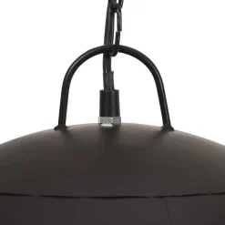 vidaXL Iluminación-Lámpara colgante vintage redonda 25 W negra 41 cm E27