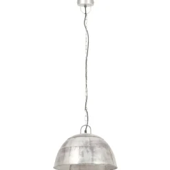 vidaXL Lámpara colgante vintage 25 W plateada redonda 41 cm E27 Plateado Clearance