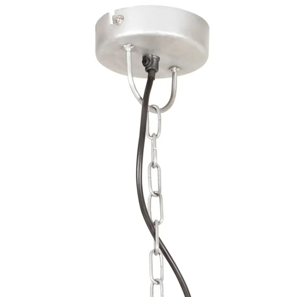 vidaXL Lámpara colgante vintage 25 W plateada redonda 41 cm E27 Plateado Clearance
