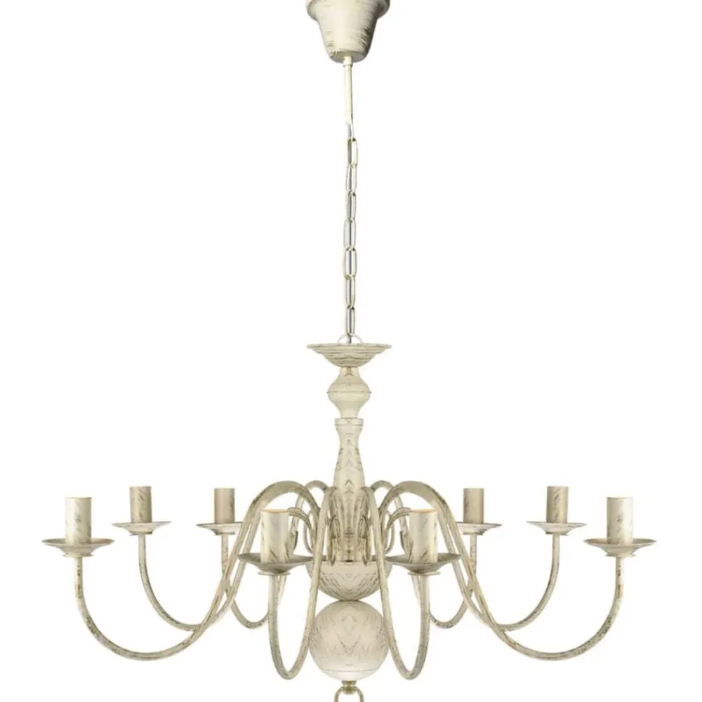 vidaXL Iluminación-Lámpara de araña antique metal 8 bombillas E14