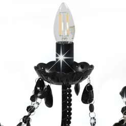 vidaXL Iluminación-Lámpara de araña con cuentas 12 bombillas E14