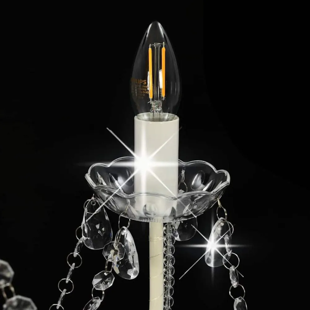 vidaXL Iluminación-Lámpara de araña con cuentas 8 bombillas E14