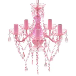 vidaXL Iluminación-Lámpara de araña de cristal 5 bombillas