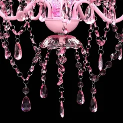 vidaXL Iluminación-Lámpara de araña de cristal 5 bombillas