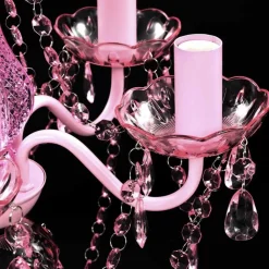 vidaXL Iluminación-Lámpara de araña de cristal 5 bombillas