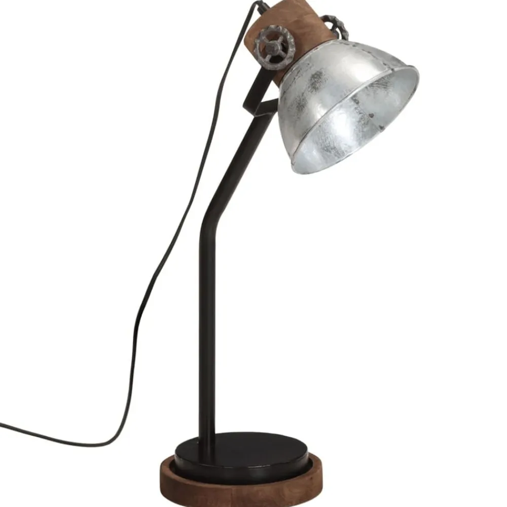 vidaXL Lámpara de escritorio vintage 25 W E27 18x18x60 cm Plateado