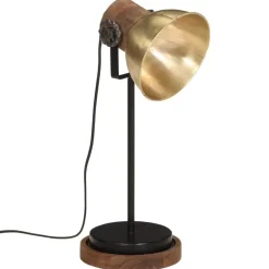 vidaXL Iluminación-Lámpara de escritorio latón vintage 25 W E27 17x17x50 cm