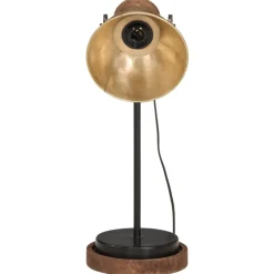 vidaXL Iluminación-Lámpara de escritorio latón vintage 25 W E27 17x17x50 cm