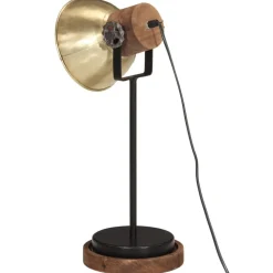 vidaXL Iluminación-Lámpara de escritorio latón vintage 25 W E27 17x17x50 cm