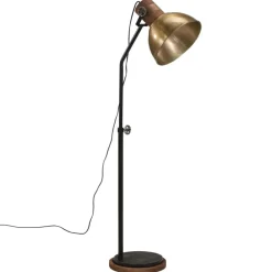 vidaXL Iluminación-Lámpara de escritorio latón vintage 25 W E27 30x30x100-150 cm