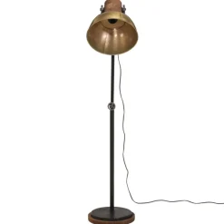 vidaXL Iluminación-Lámpara de escritorio latón vintage 25 W E27 30x30x100-150 cm