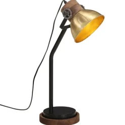 vidaXL Iluminación-Lámpara de escritorio latón vintage 25 W E27 18x18x60 cm