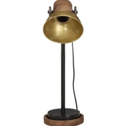 vidaXL Iluminación-Lámpara de escritorio latón vintage 25 W E27 18x18x60 cm