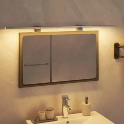 vidaXL Iluminación-Lámpara de espejo LED blanco cálido 13 W 3000 K 80 cm