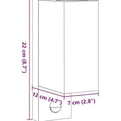 vidaXL Lámpara de exterior con sensor aluminio fundido a presión negro Hot