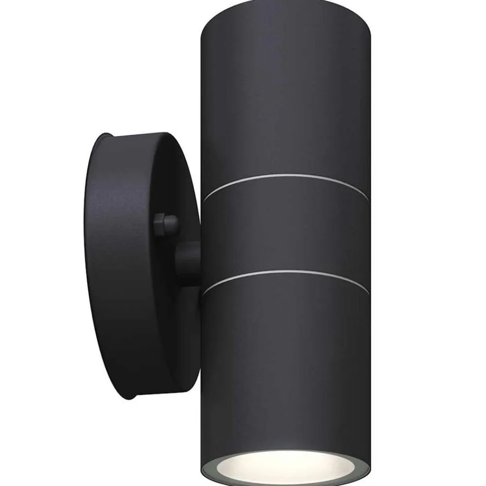 vidaXL Iluminación-Lámpara de exterior 2 uds acero ascendente/descendente