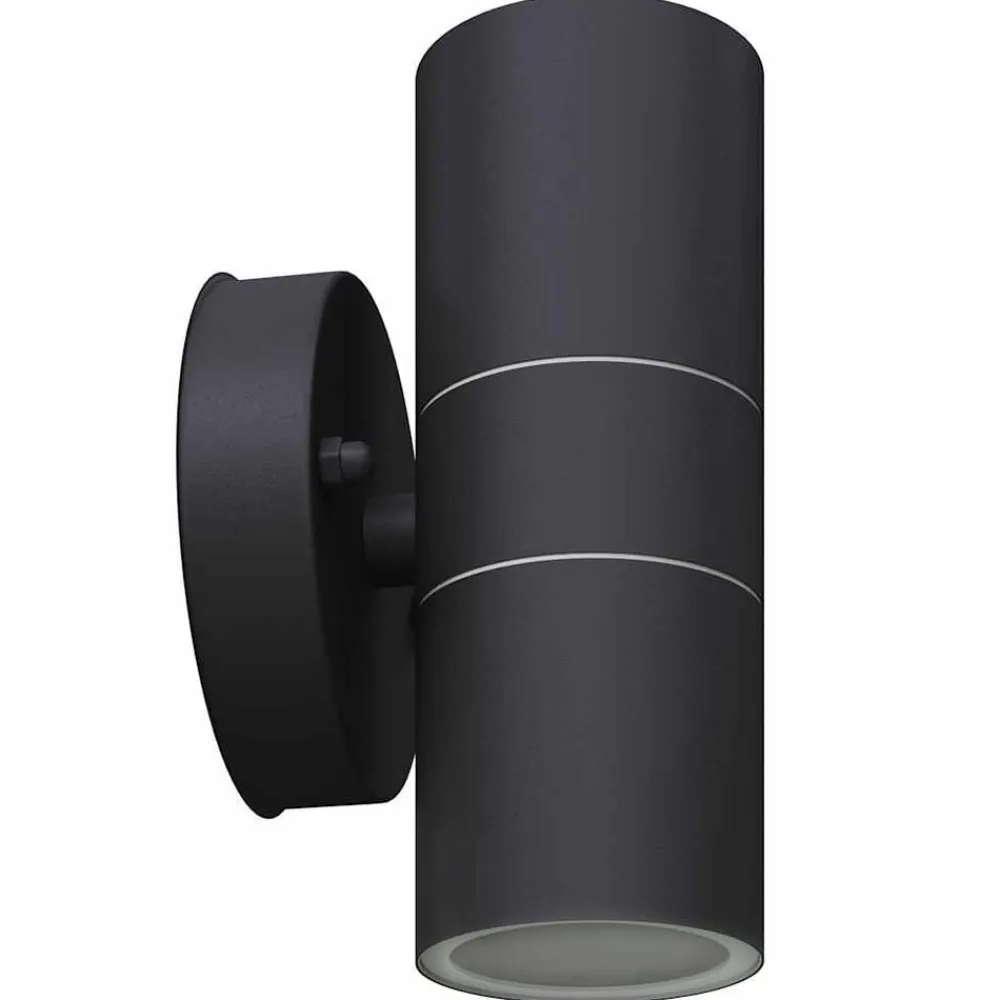 vidaXL Iluminación-Lámpara de exterior 2 uds acero ascendente/descendente