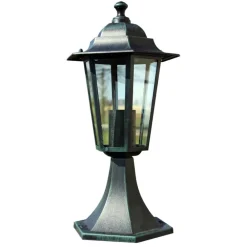 vidaXL Iluminación-Lámpara de jardín aluminio verde/negro