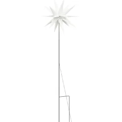 vidaXL Decoración-Lámpara de Navidad LED y estaca de tierra plegable blanca 57 cm